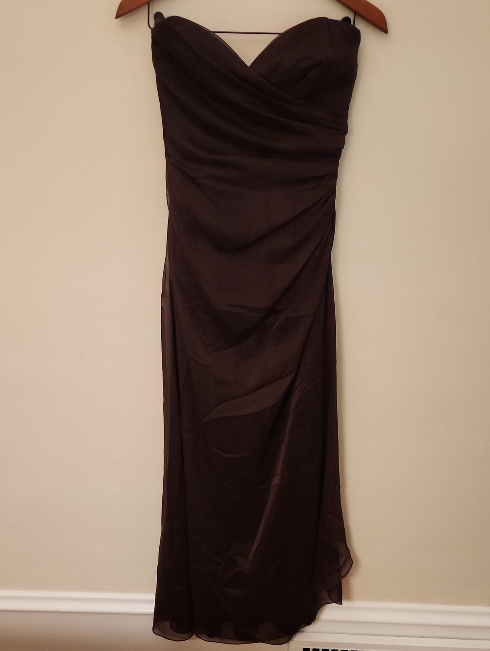 Watters & Watters Brown Strapless Bridesmaid's Dress